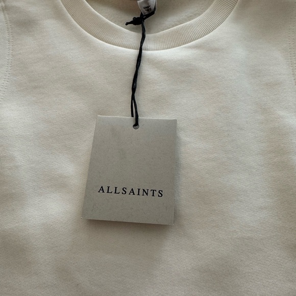 All Saints Off-White Ribbed Tank Top - Picture 4 of 6